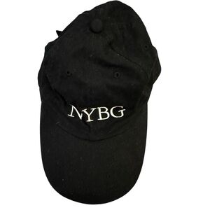 NYBG New York Botanical Garden Black Cotton Baseball Cap Adjustable Hat